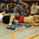 A.J. Gray tends to Kerry Awful as Dylan Hales and Nick Iggy recover from their beating at the hands of Curt Stallion, O’Shay Edwards, and Brett Ison.